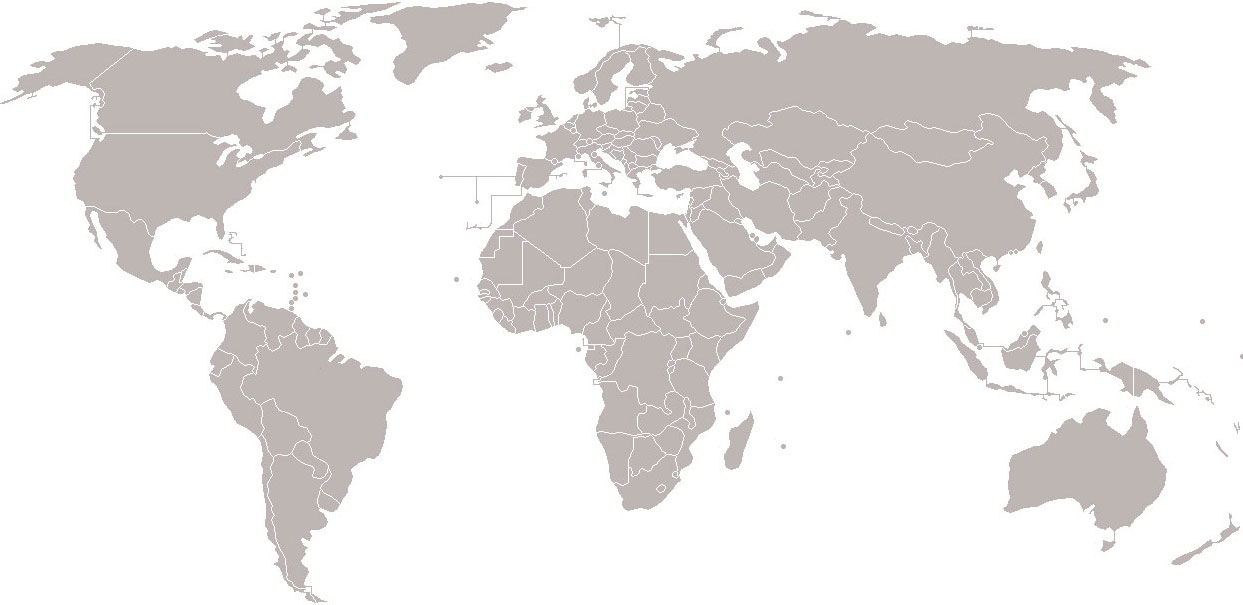 World map showing Orbital Mekatronik's global presence