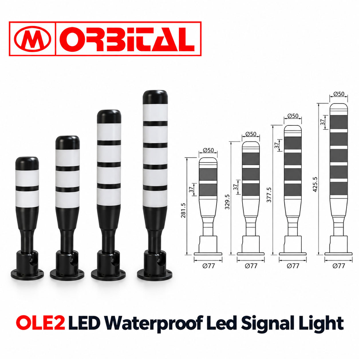 Industrial machine signal lighting product range